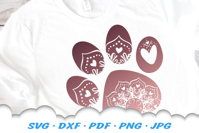 Download Dog Paw Mandala SVG Dog Mom SVG Mandala SVG Files For | Etsy