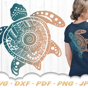 Floral Zentangle Turtle Svg Files For Cricut - Sea Turtle Svg - Turtle Clipart - Mandala Turtle Svg Files - Zentangle Sea Turtle Dxf Files