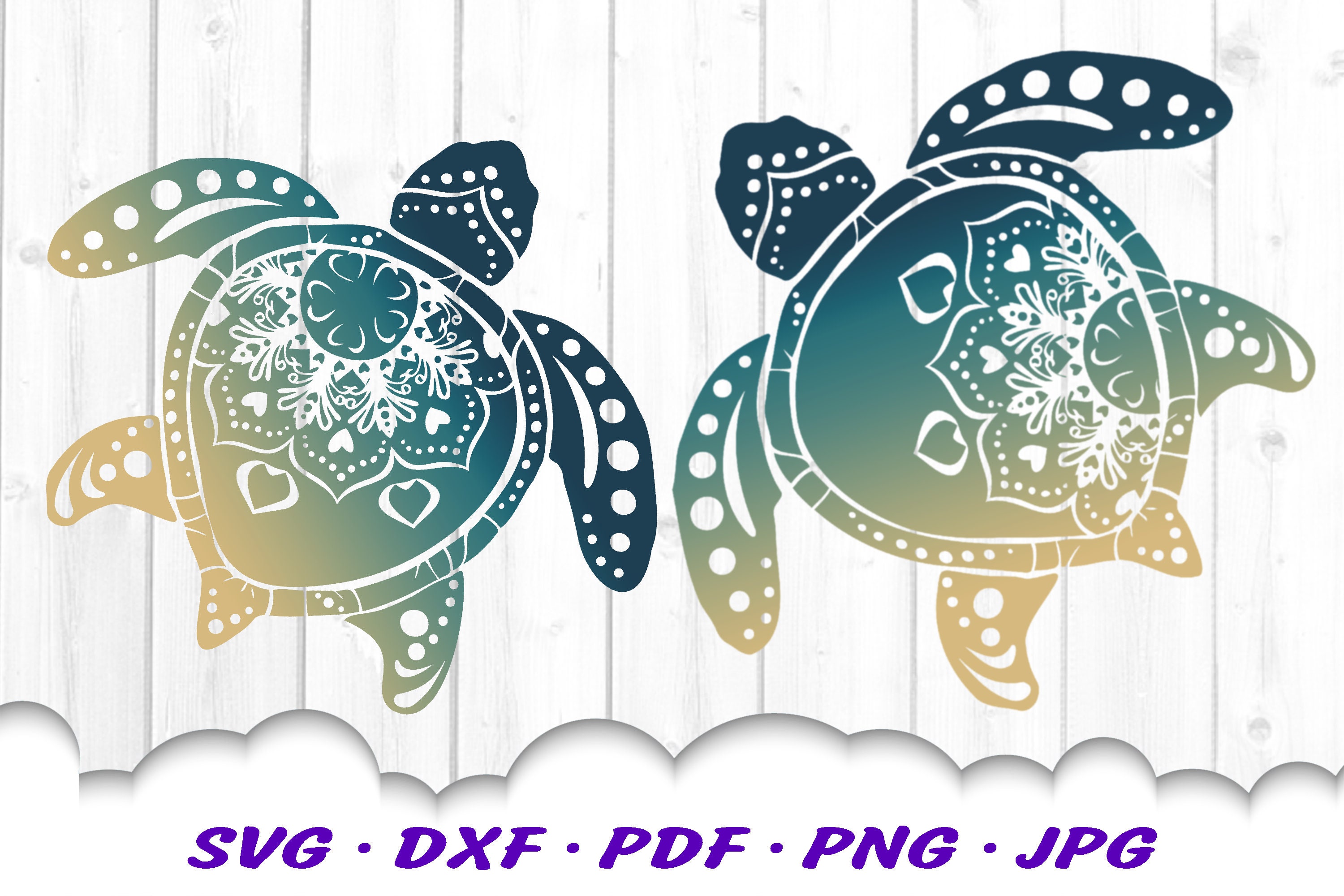 Download Turtle Heart Mandala Svg Bundle Turtle Svg Files For Cricut Etsy