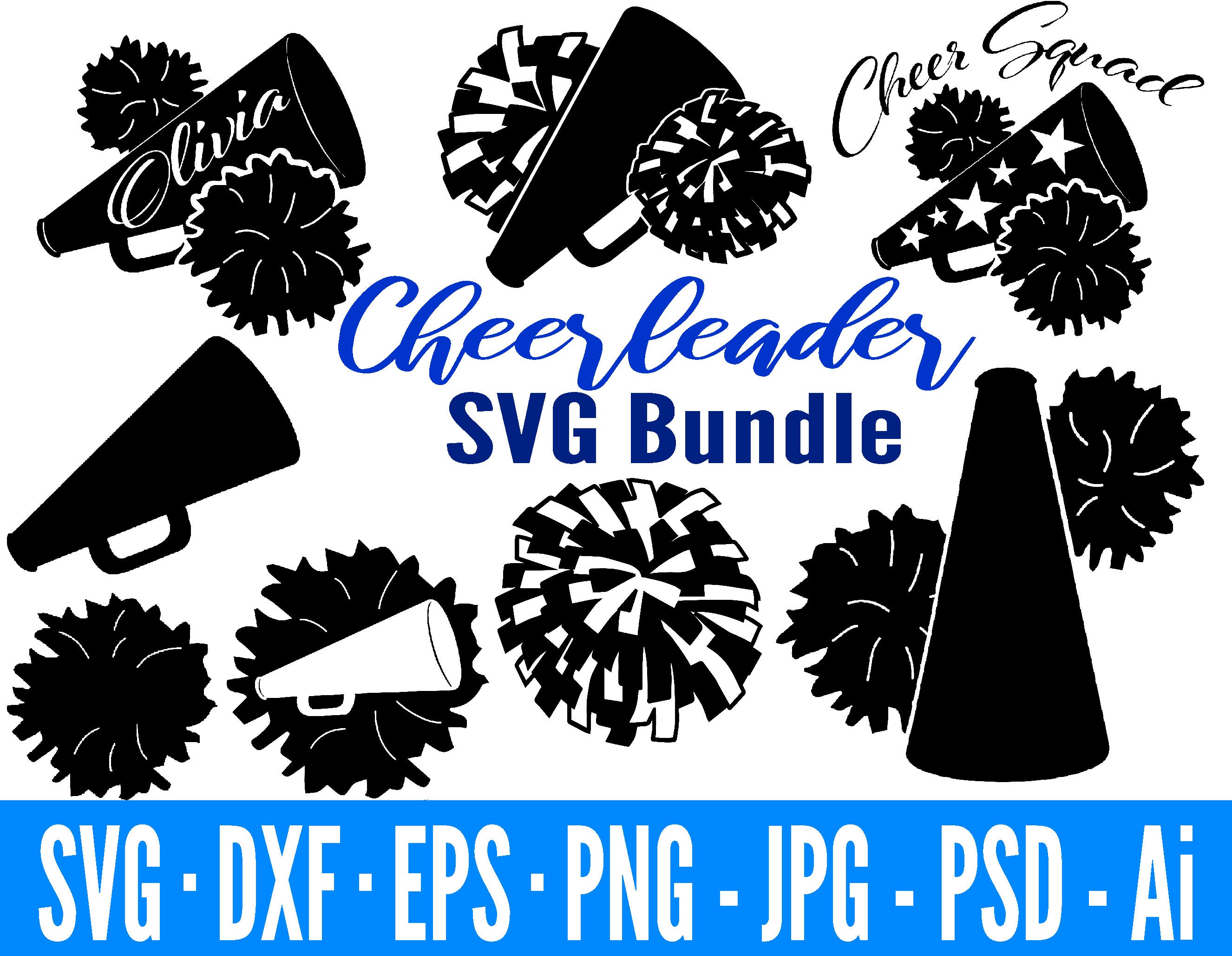 Cheerleading Svg Bundle Dance Svg Cheerleading Clipart Etsy | Images ...