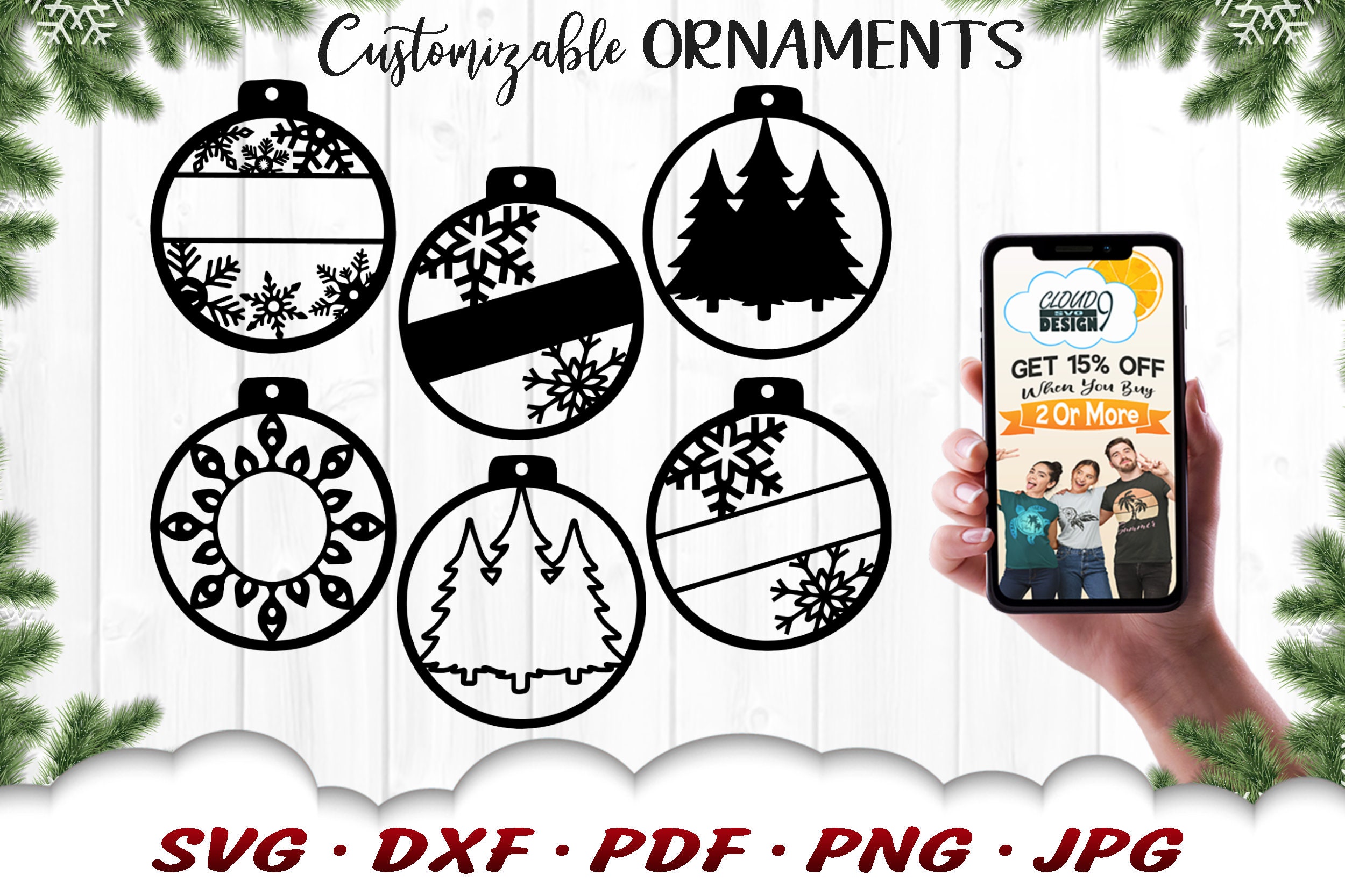258+ personalized christmas ornament svg  Download Free SVG Cut Files