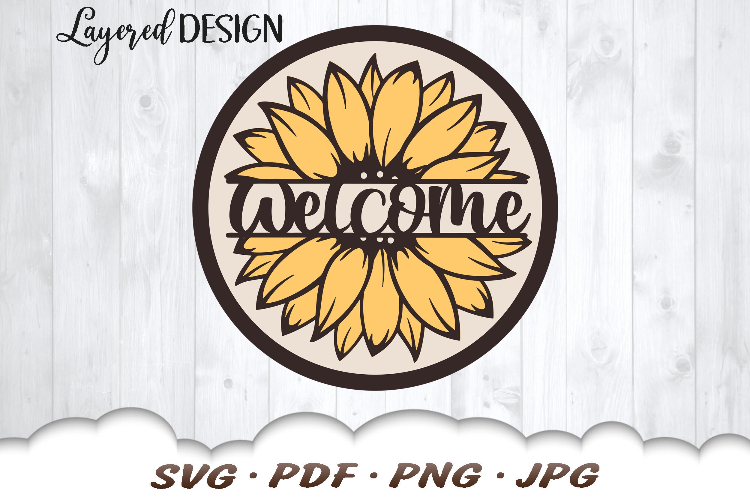 Sunflower Welcome Svg Sunflower Svg Files For Cricut | Etsy