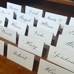 Handwritten Calligraphy Place Cards | Custom Event Stationery