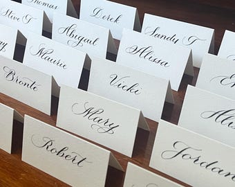 Handwritten Calligraphy Place Cards | Custom Event Stationery