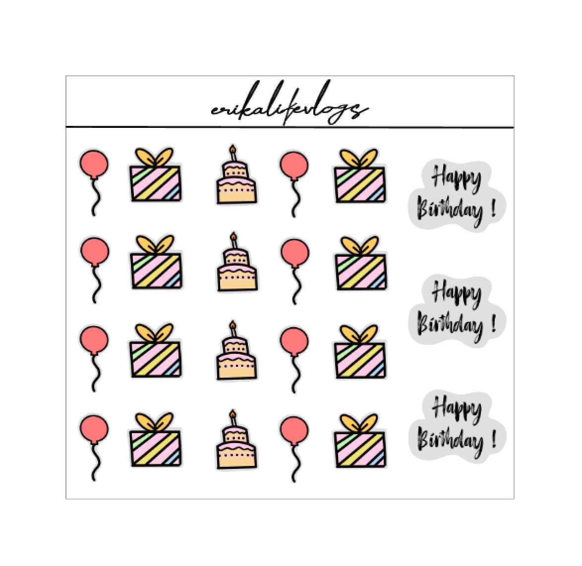 birthday stickers etsy