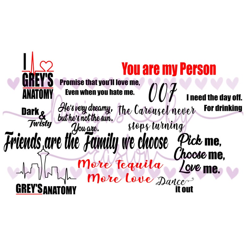 Download Grey's Anatomy SVG Bundle | Etsy