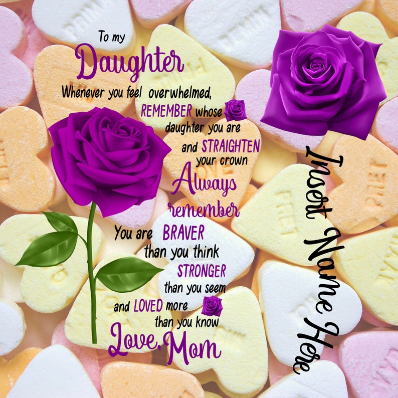 To Daughter Love Mom Rose Design SVG File Etsy