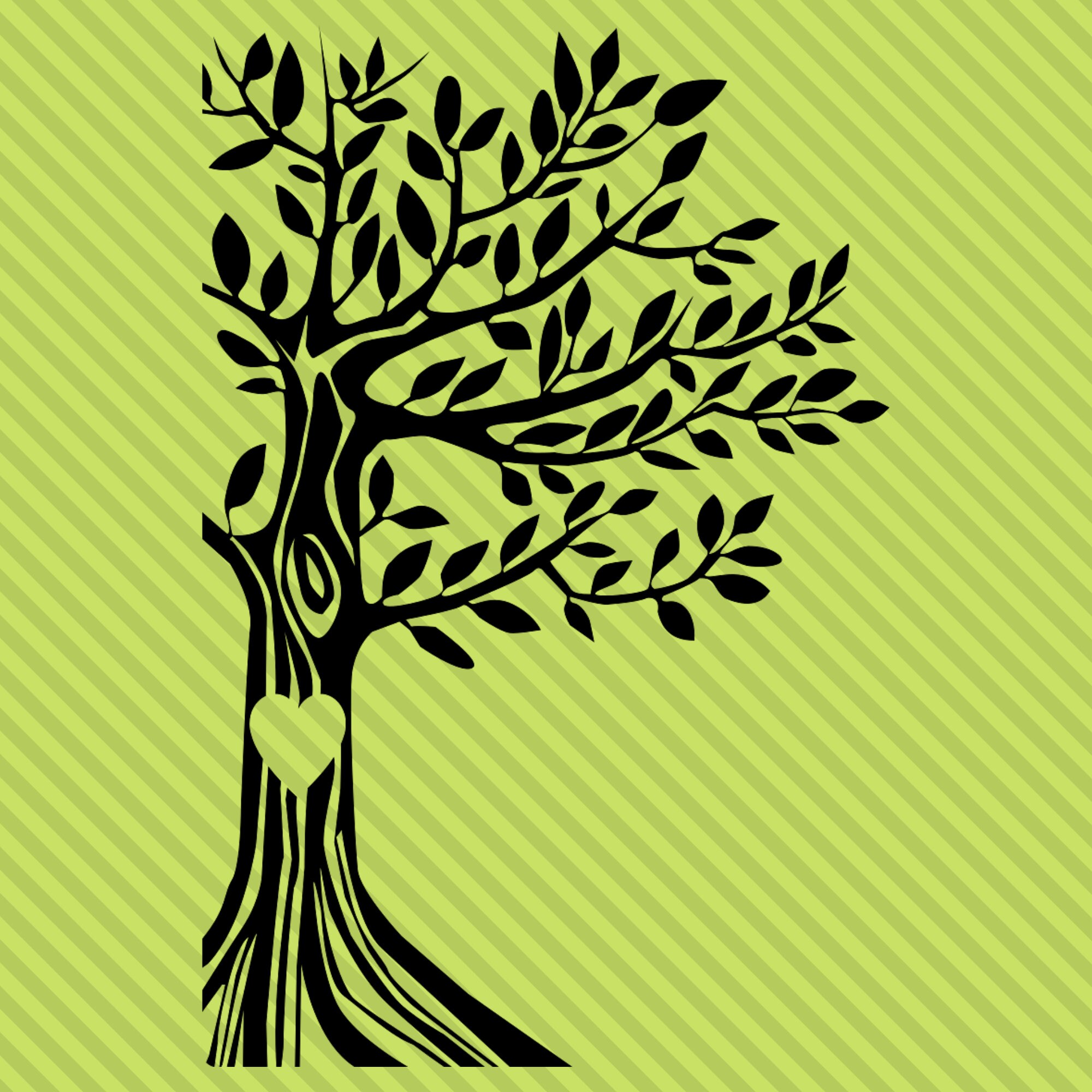 Tree With Heart SVG File - Etsy