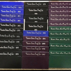 U.S. Proof sets 1969-1998 Pick Your Date