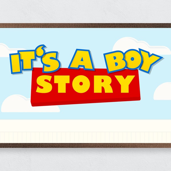 It's A Boy Story Samsung Frame TV Art for Toy Story Baby Shower