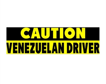 Attenzione: adesivo per paraurti del conducente venezuelano
