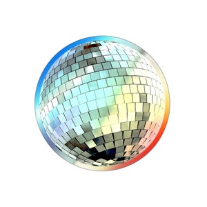 Vintage Holographic Die-cut Disco Ball Stickers | DJ Sticker |Perfect Gift for DJs, Music Lover, Laptop Sticker Decal, Flight Case Sticker