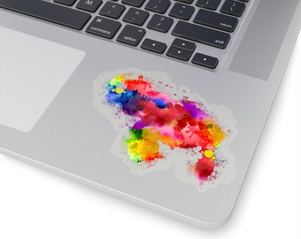 Venezuelan Map Sticker | Calcomania Mapa De Venezuela | Venezuelan Gift | Proud Venezuelan