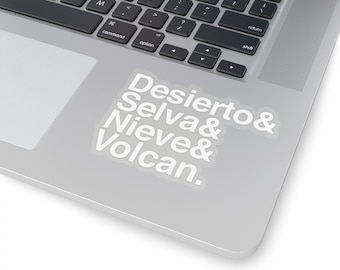 Desert, Jungle, Snow and Volcano Kiss-Cut Stickers