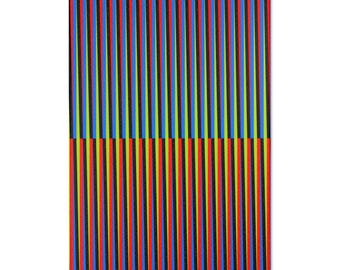 Cruz Diez-inspired Area Rug for Venezuelan Expats, Living Room Decor, Unique Carpet, Modern Home Accent, Maiquetia Floor Mat