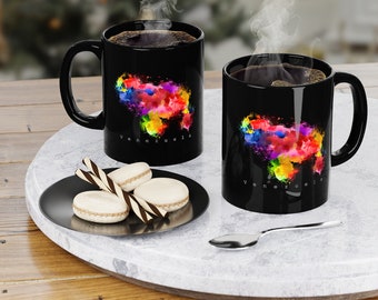 Venezuela Acquerello Tazza da caffè nera, 11oz