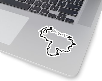 Venezuela outline | Venezuela Cursive | Venezuela design | Venezuela shape | Venezuela silhouette |Kiss-Cut Stickers
