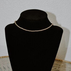 Gold Beaded Necklace - Layering Necklace - Gold Filled Necklace