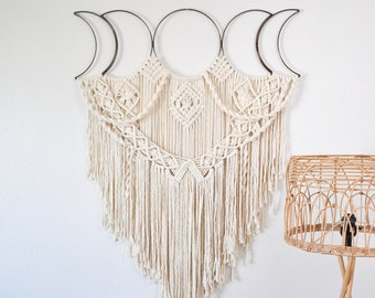 Moon Phase Wall Hanging - Macrame Wall Hanging - Large Wall Hanging - Wall Decor