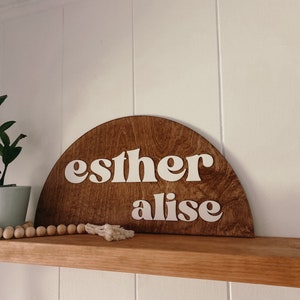 Half Circle Name Sign - Nursery Sign - Personalized Nursery Sign - Nursery Decor