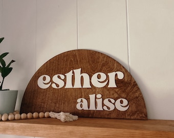 Half Circle Name Sign - Nursery Sign - Personalized Nursery Sign - Nursery Decor