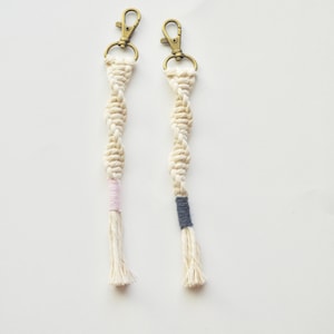 Spiral Macrame Keychain/Bag Tag/Luggage Accessory