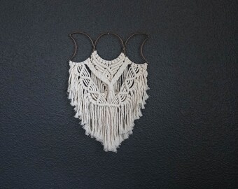 Mini Moonphase Wall Hanging - Moon Macrame - Wall Decor