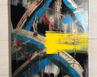 Abstract Acrylic wall art 12" x 36" original hand painted wall decor