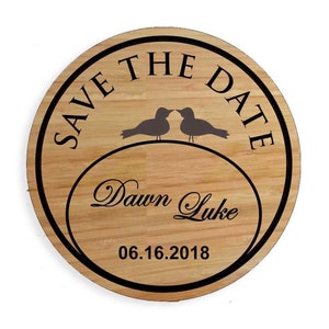 Bulk Custom Wooden Save The Date Magnets - wedding invites invitation, wood custom save the dates idea 10 - 50
