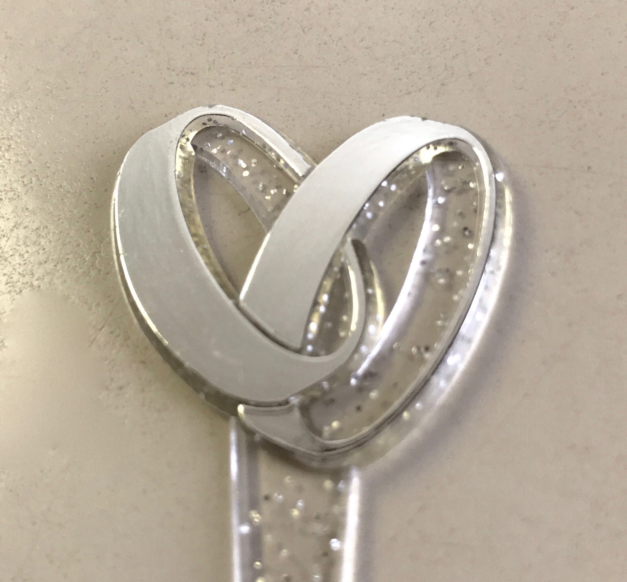 Two Ring Topper Double Rings Cupcake Toppers - Etsy