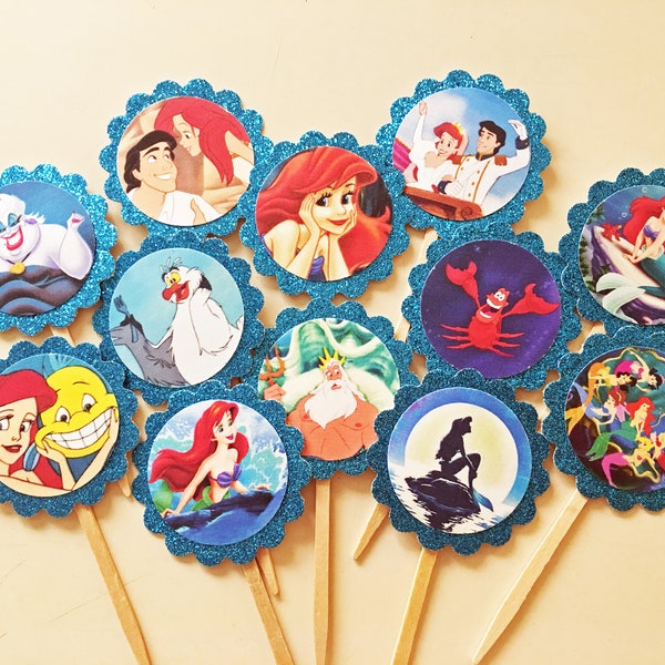 Princess Ariel * Cupcake Toppers