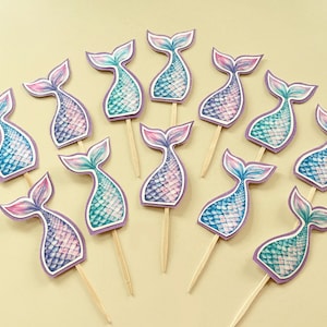 Mermaid Tail * Cupcake Toppers
