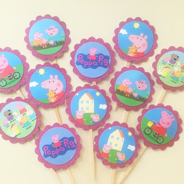Pig Cupcake Toppers - Etsy