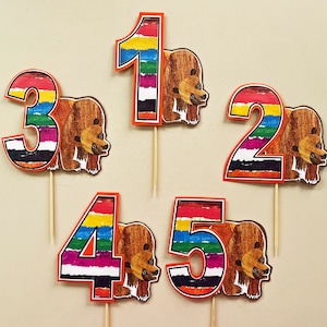 Brown Bear * Number Cake Toppers