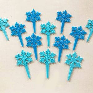 Christmas - Snowflake Picks Cupcake Toppers