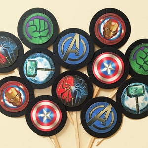 Super Hero Cupcake Toppers - Design #4