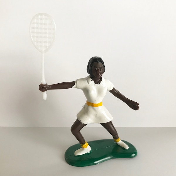 Sports - Tennis Afro/Amer. Female Cake Topper