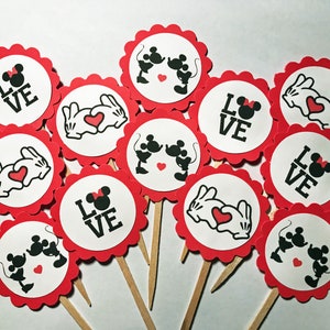 Mickey & Minnie Love * Cupcake Toppers
