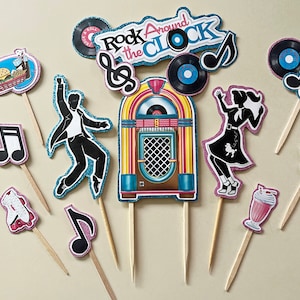 50&#39;s Theme * Cake Toppers