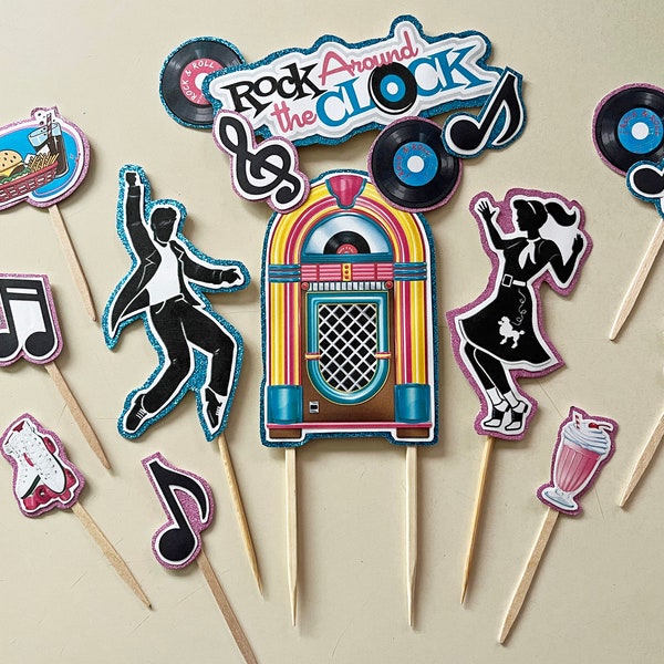 50's Theme * Cake Toppers