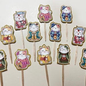 Gato Feliz * Toppers de Cupcake