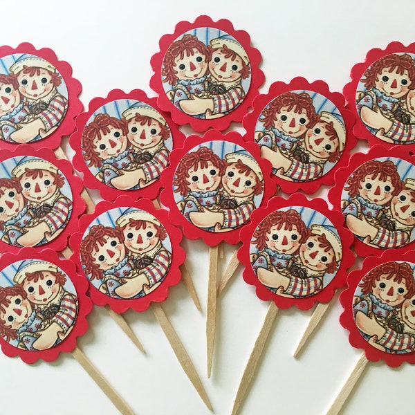 Raggedy Ann & Andy * Cupcake Toppers