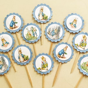 Toppers per cupcake Peter Rabbit - (set da 12)