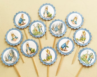 Peter Rabbit Cupcake Toppers - (Set of 12)