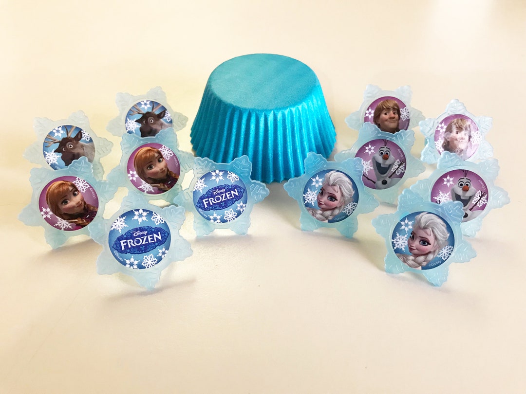 Princess Elsa & Ana-cupcake Toppers + Baking Cups - Etsy