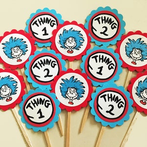 Thing One & Two * Cupcake Toppers