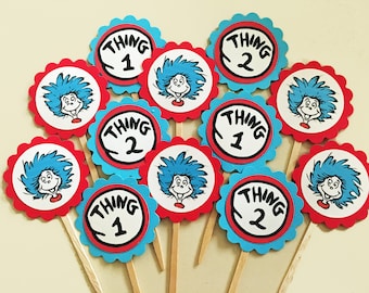 Thing One & Two * Cupcake Toppers