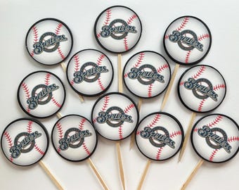 Honkbal - Brewers Cupcake Toppers