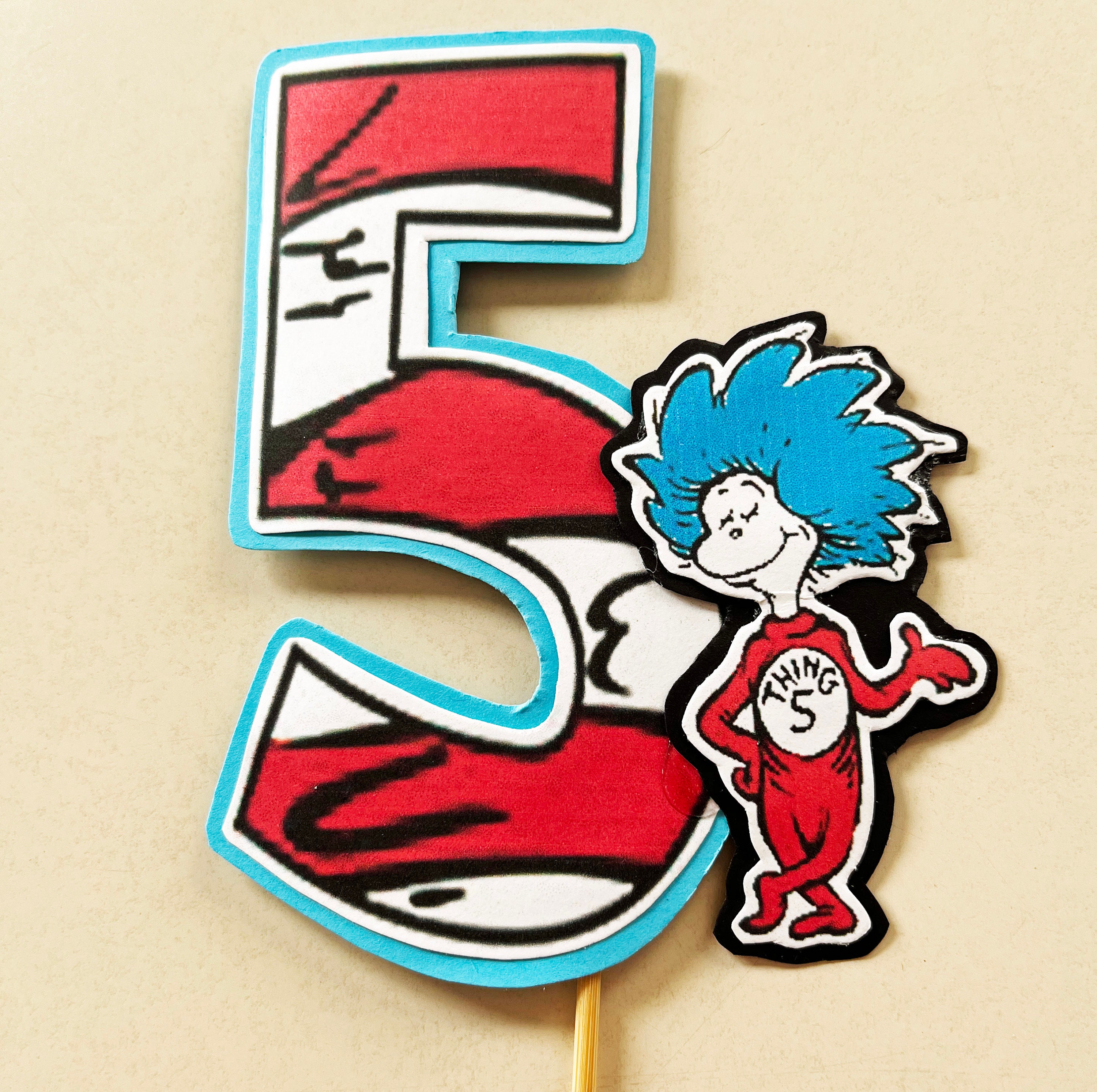 Thing 1, 2, 3, 4, 5 & 6 *cake Toppers - When Adding a Name Please ...