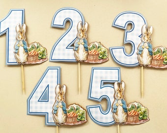 Peter Rabbit & Number Taarttoppers: selecteer bij het toevoegen van een naam het nummer 'Opties' met de naam.